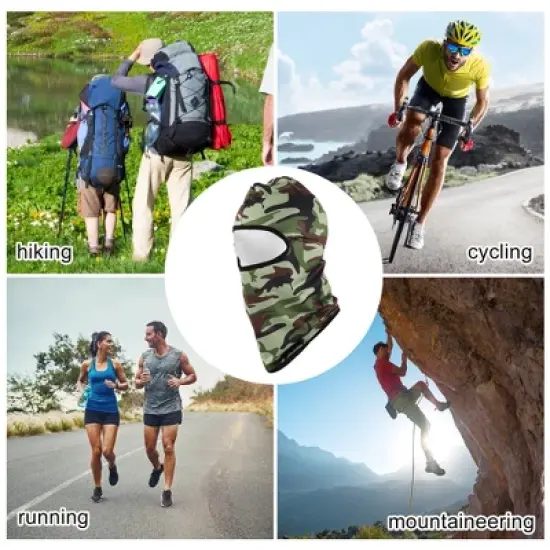 Unique Bargains Ice Silk Camouflage Balaclava Face Mask 1 Pc image {2}