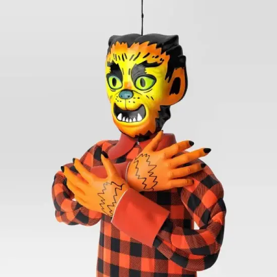 60" Animated Lit Werewolf Halloween Decorative Prop - Hyde and EEK! Boutique&trade; image {2}