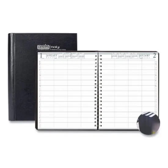 Executive Series Four-Person Group Practice Daily Appointment Book, 11 x 8.5, Black Hard Cover, 12-Month (Jan to Dec): 2026 image {5}