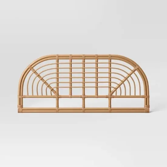 Full/Queen Corrie Rattan Headboard Light Brown - Threshold&trade;: Boho Style, Wicker Detail, No Assembly Required image {2}