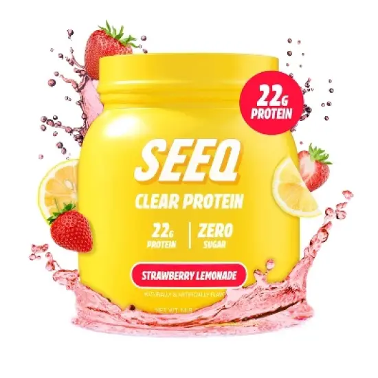 Seeq Clear Protein Powder - Strawberry Lemonade - 15 Servings image {6}
