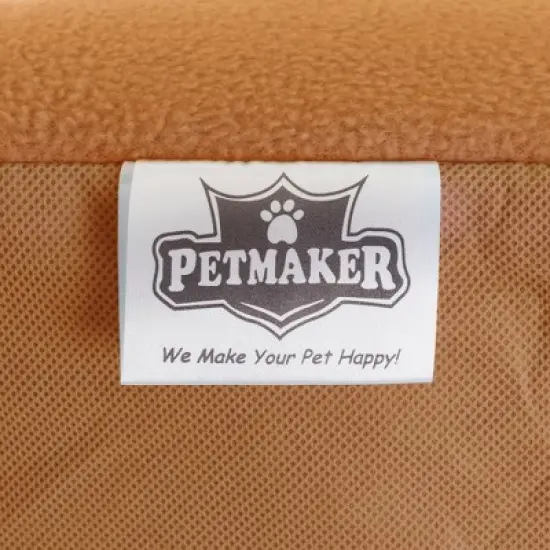 Trademark Global Petmaker Cozy Kitty Tent Igloo Plush Cat Bed - Brown image {6}