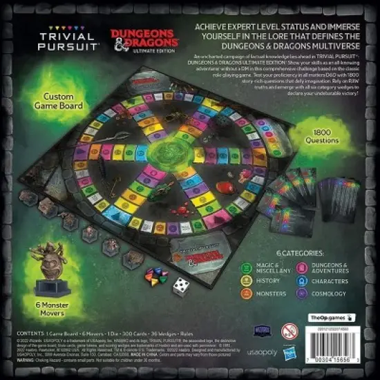 USAopoly Dungeons & Dragons Ultimate Trivial Pursuit Board Game image {2}