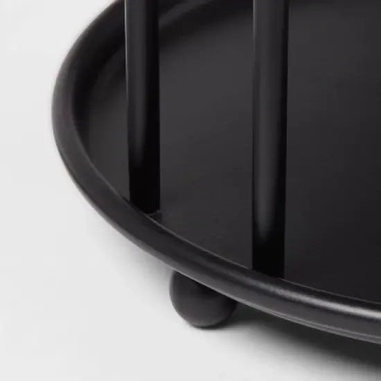 Iron Wire Paper Towel Holder Black - Threshold&trade;: Freestanding Kitchen Holder, Spot Clean, 12" Height, Iron Material image {2}