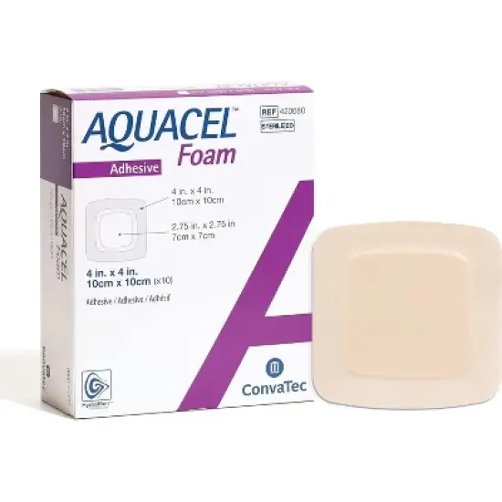 ConvaTec AQUACEL Foam Wound Dressing with Silicone Gel Adhesive, Waterproof, Flexible, Medical Grade with Hydrofiber Technology, Multiple Sizes image {9}