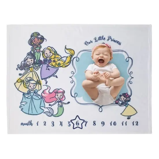 Disney Princess Super Soft Milestone Baby Blanket image {1}