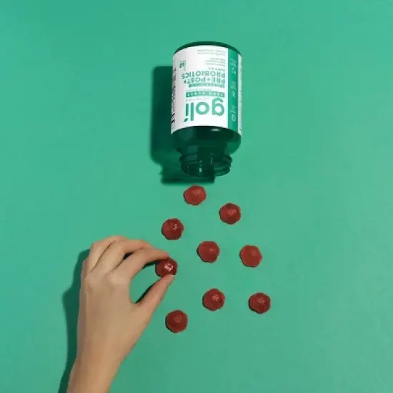 Goli Nutrition Pre Post Probiotics Sugar Free Vegan Dietary Supplement Gummies - 60ct image {1}