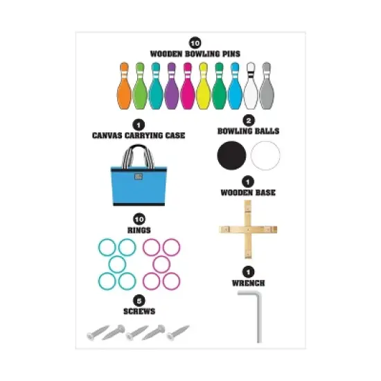 AreYouGame.com Lawn Bowling and Ring Toss Outdoor Board Game: Includes Carrying Case & 30 Pieces, 1-8 Players image {4}