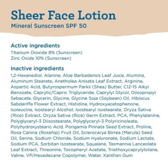 Blue Lizard Sheer Face Mineral Sunscreen Lotion - SPF 50 - 1.7 fl oz image {10}