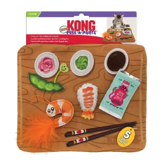 KONG Pull-A-Partz Sushi Cat Toy image {1}