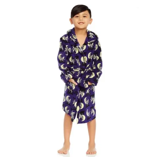 Leveret Kids Fleece Hooded Robe image {10}