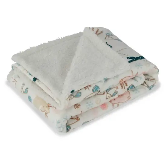 Sandy & Simon Lovey Faux-shearling Baby Blanket for Girl Comforting Plush Microfibers image {1}