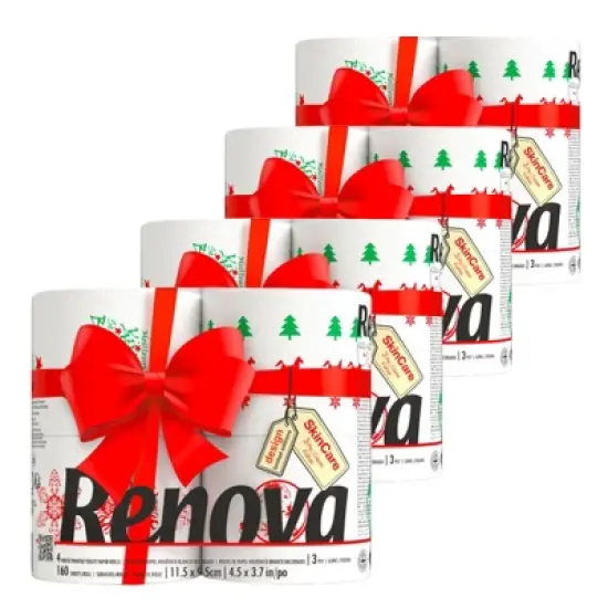 Roll-Lux Christmas Toilet Paper - 3 Ply - 160 Sheets per Roll - Festive and Fun Bathroom Essential for the Holidays image {7}