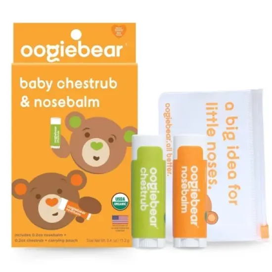 oogiebear Organic Mini Nosebalm and Chestrub Baby Care Kit image {9}