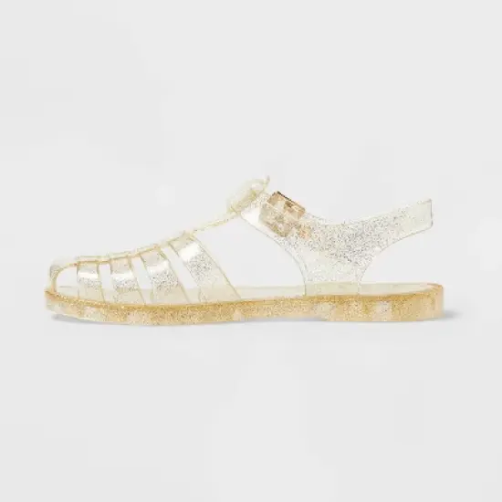 Women's Poppy Ankle Strap Jelly Sandals - Wild Fable&trade; Light Gold image {1}