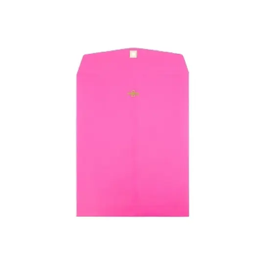 JAM Paper Open End Clasp Catalog Envelope 9" x 12" Fuchsia Pink 100/Box (90909027) image {1}