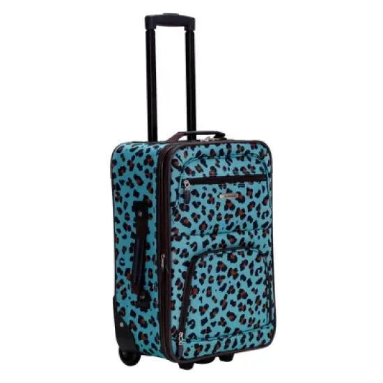 Rockland Jungle 4pc Softside Checked Luggage Set image {3}