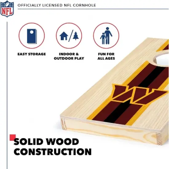 NFL Washington Commanders 1'x2' Wood Cornhole Set image {2}