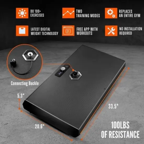 SQUATZ Pluto Board Compact Smart Workout System - Multifunctional Home Fitness Device with Resistance Training & App Connectivity image {2}