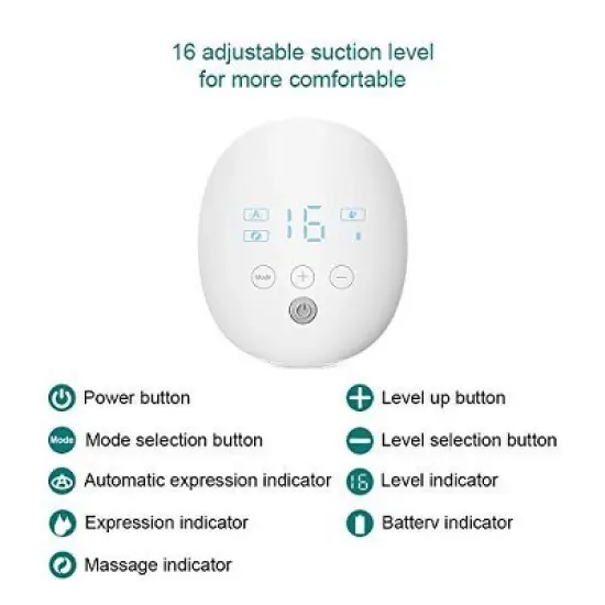 CARER SPARKS Automatic Double Breast Pump, Electric Breast Pump Double, Silent Wearable Automatic Milker, USB Rechargeable image {1}