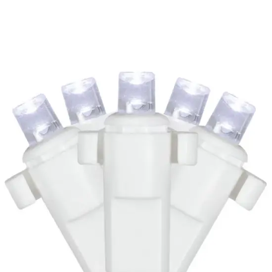 Northlight 4' x 6' Pure White LED Wide Angle Net Style Christmas Lights, White Wire image {2}