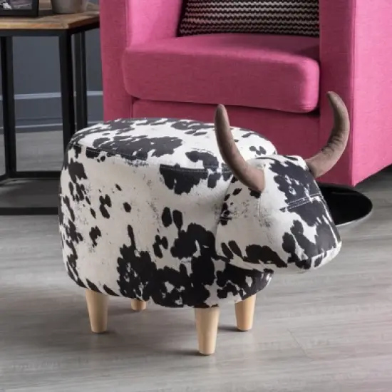 Maliang Cow-Shaped Ottoman, Modern Ottoman, Suitable for Living Room, Bedroom, Porch, Garden, Backyard, Balcony image {8}