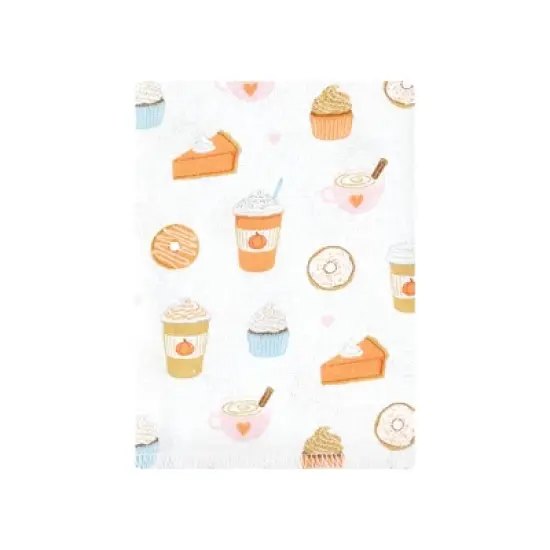 Hudson Baby Infant Girl Cotton Flannel Burp Cloths Bundle, Pumpkin Spice, One Size image {2}