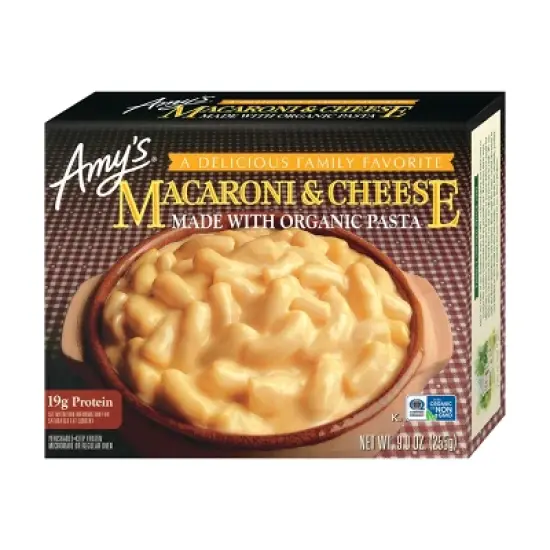 Amy's Frozen Organic Macaroni & Cheese - 9oz image {8}