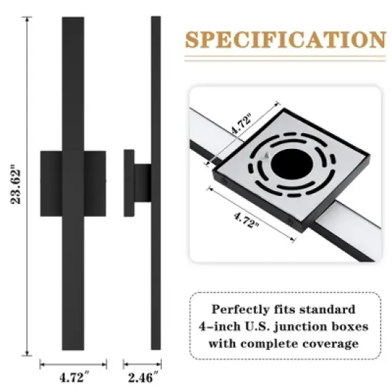 LamQee Aluminum Long Outdoor Modern LED Wall Light Slim Linear Exterior Lighting Fixtures Wall Mount image {8}