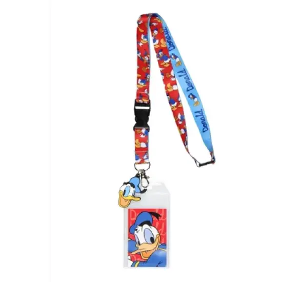 Disney Classic Donald Duck Lanyard with Clear ID Badge Holder and Rubber Charm image {4}