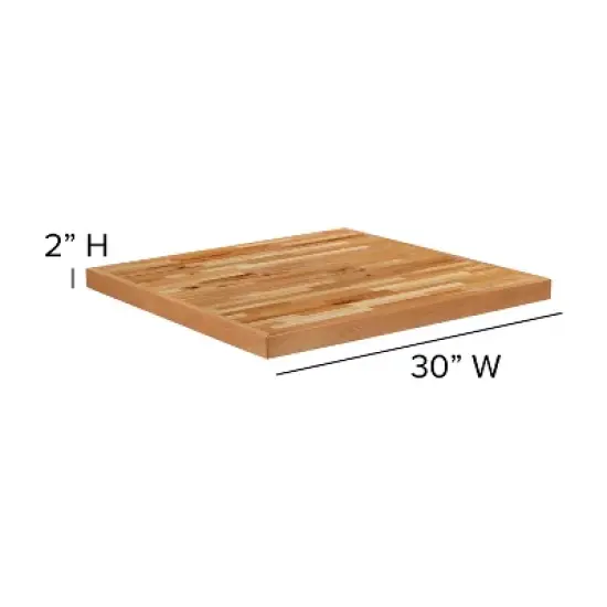 Flash Furniture Square Butcher Block Style Table Top image {3}