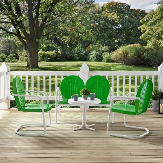 Griffith 4pc Outdoor Conversation Set - Kelly Green - Crosley image {4}