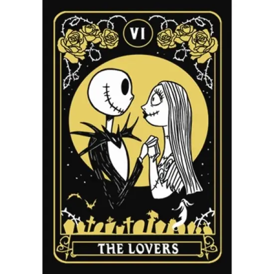 Junior's The Nightmare Before Christmas The Lovers Tarot Card Racerback Tank Top image {1}