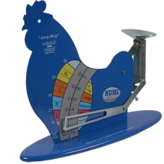 Kuhl JIFFY-III-12 Jiffy Way Gravity Poultry Egg Grading Scale Ounce and Gram image {2}