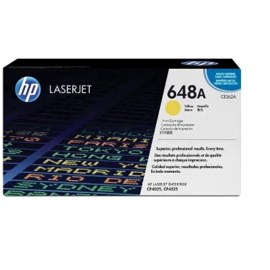 HP 648A Yellow Original LaserJet Toner Cartridge, ~11,000 pages, CE262A image {7}