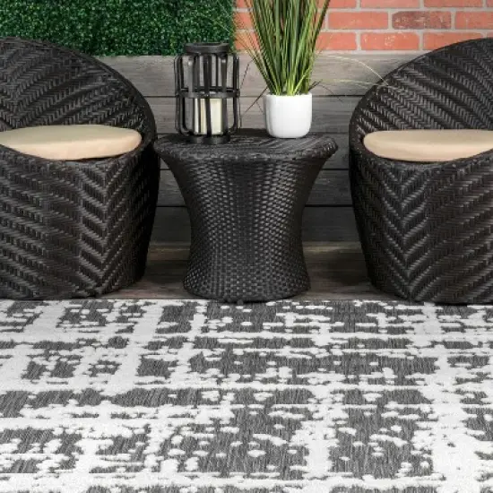 nuLOOM Adley Textured Abstract Indoor/Outdoor Patio Area Rug image {3}