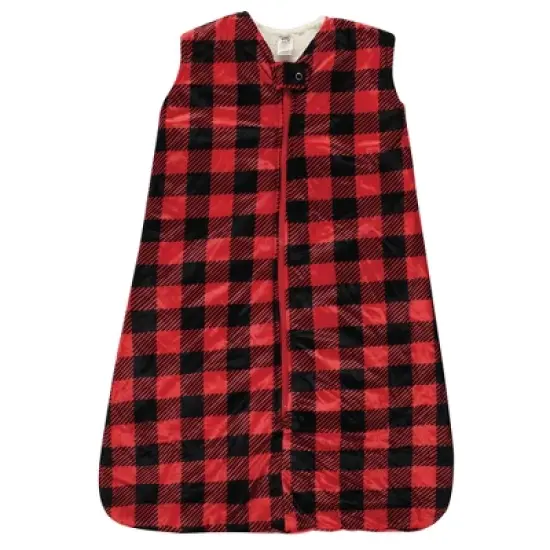 Hudson Baby Infant Boy Mink with Faux Shearling Inner Sleeping Bag, Sack, Blanket, Buffalo Plaid image {4}