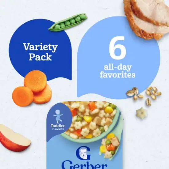 Gerber All Day Favorites Baby Food - 6ct/2.14lbs image {3}
