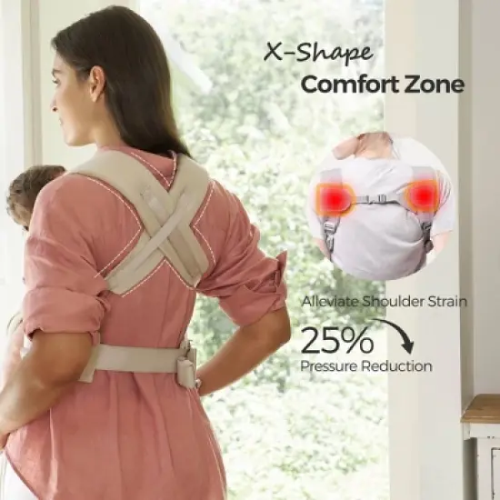 Momcozy Newborn Baby Carrier - Ivory image {7}