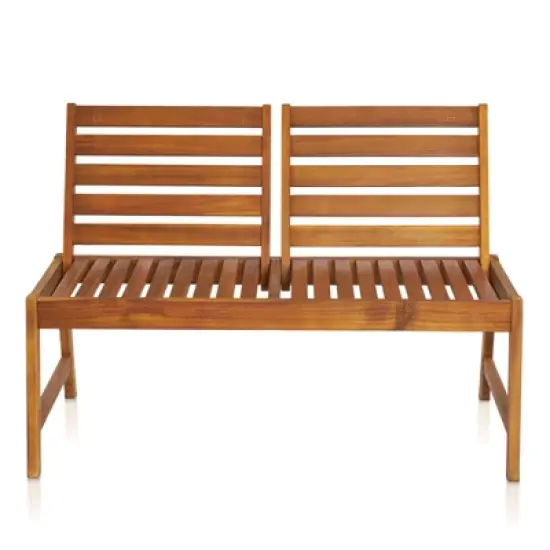 Karl Home | 49.6 in. Solid Wood Outdoor Bench with Adjustable Back image {7}