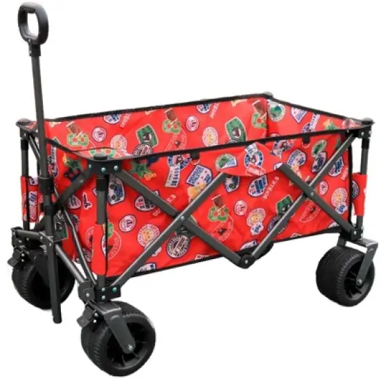 CAVINAS Park Garden Wagon Cart,Shopping Cart with Wheels,Wagon for Camping,Shopping image {8}