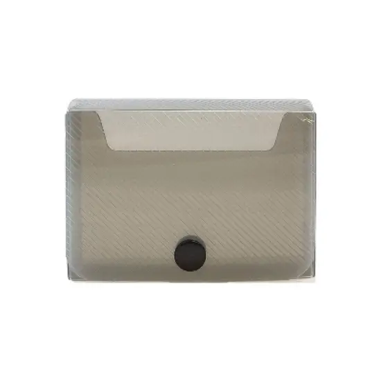 JAM Paper Large Business Card Holder Case 2 1/4 x 3 3/4 x 1 Smoke Gray 245232765 image {4}