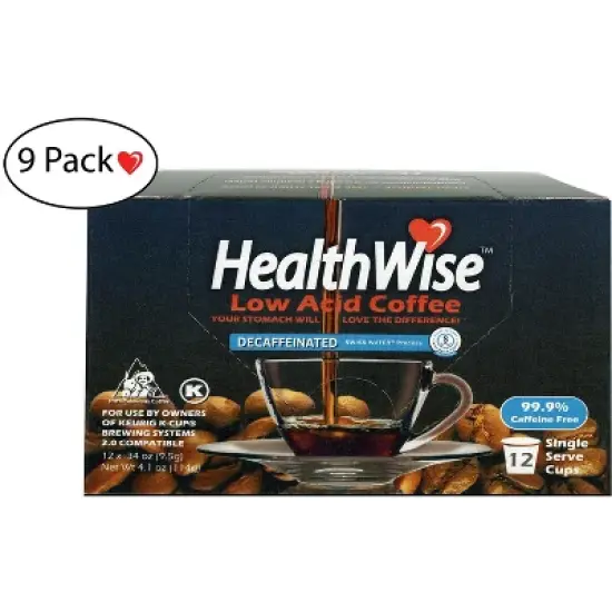 HealthWise Low Acid Decaf Keurig K-Cup Coffee Pods image {2}