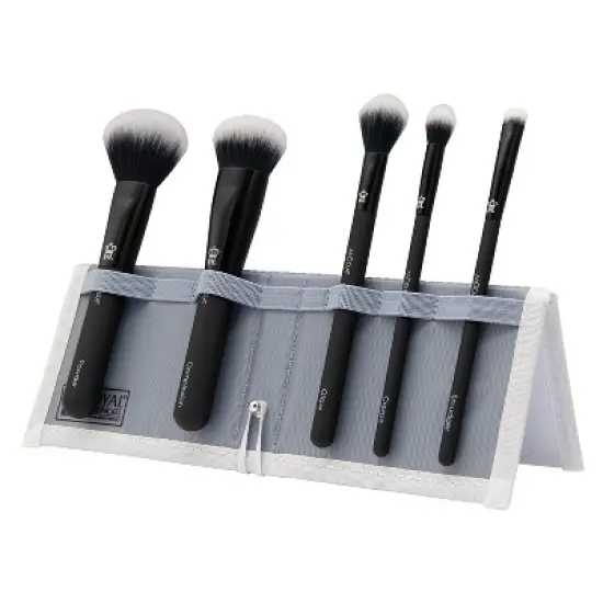 MODA Brush Total Face Travel Makeup Brush Set with Flip Case- 6pc image {13}