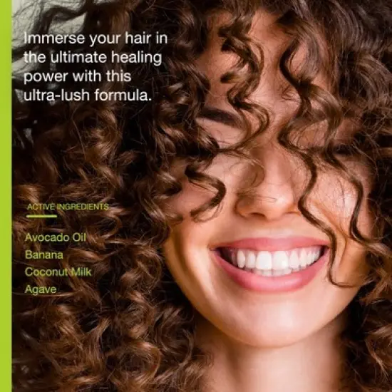 Raw Sugar Healing Power Hair Masque - Avocado Oil + Banana + Coconut Milk + Agave - 12oz image {2}