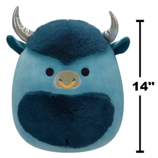 Squishmallows 14" Bison Stuffed Animal: Character Theme, Creative Thinking Focus, Polyester Material image {8}