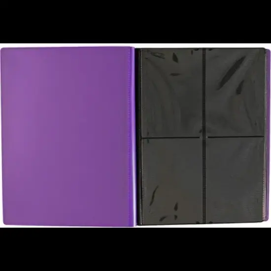 Trading Card Binder (4-Pocket) Matte Purple Album, w Side Loading Padded Pockets, Double Sided, Holds 160 Cards, For Sports, Gaming, Kpop, Gift image {4}