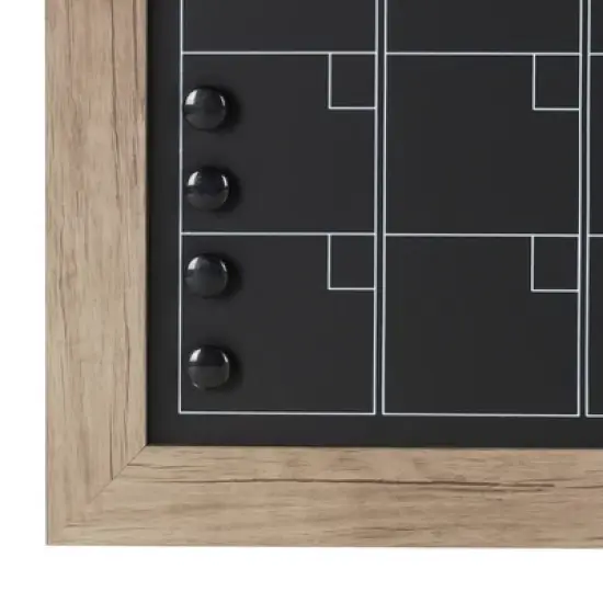 29" x 23" Beatrice Framed Magnetic Chalkboard Calendar Rustic Brown - DesignOvation image {2}