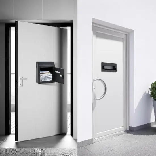 Acekool Steel Locking Wall Mount Mailbox, Security Key Drop Box for Outdoor, for Parcels & Letter Collection image {6}