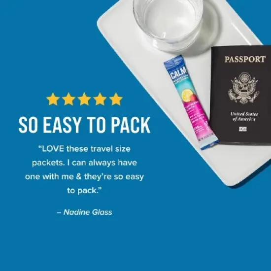 Natural Calm Vitality Anti-Stress Vegan Magnesium Supplement Powder Packets - Raspberry Lemon - 12.96oz/30pk image {4}